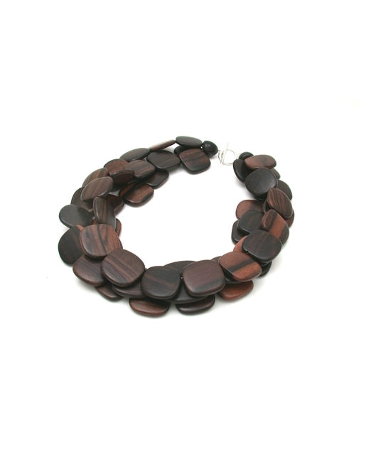 3-Strand Wood Necklace