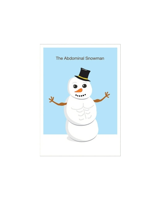 Abdominal Snowman Holiday Greeting Card